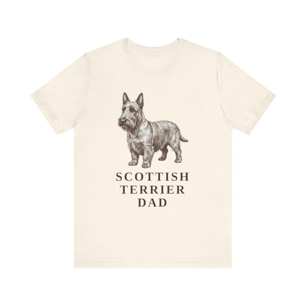 Scottish Terrier Dad Shirt, Vintage Dog Sketch Tee, Dog Dad Gift Scottish Terrier Dad Shirt, Vintage Dog Sketch Tee, Dog Dad Gift