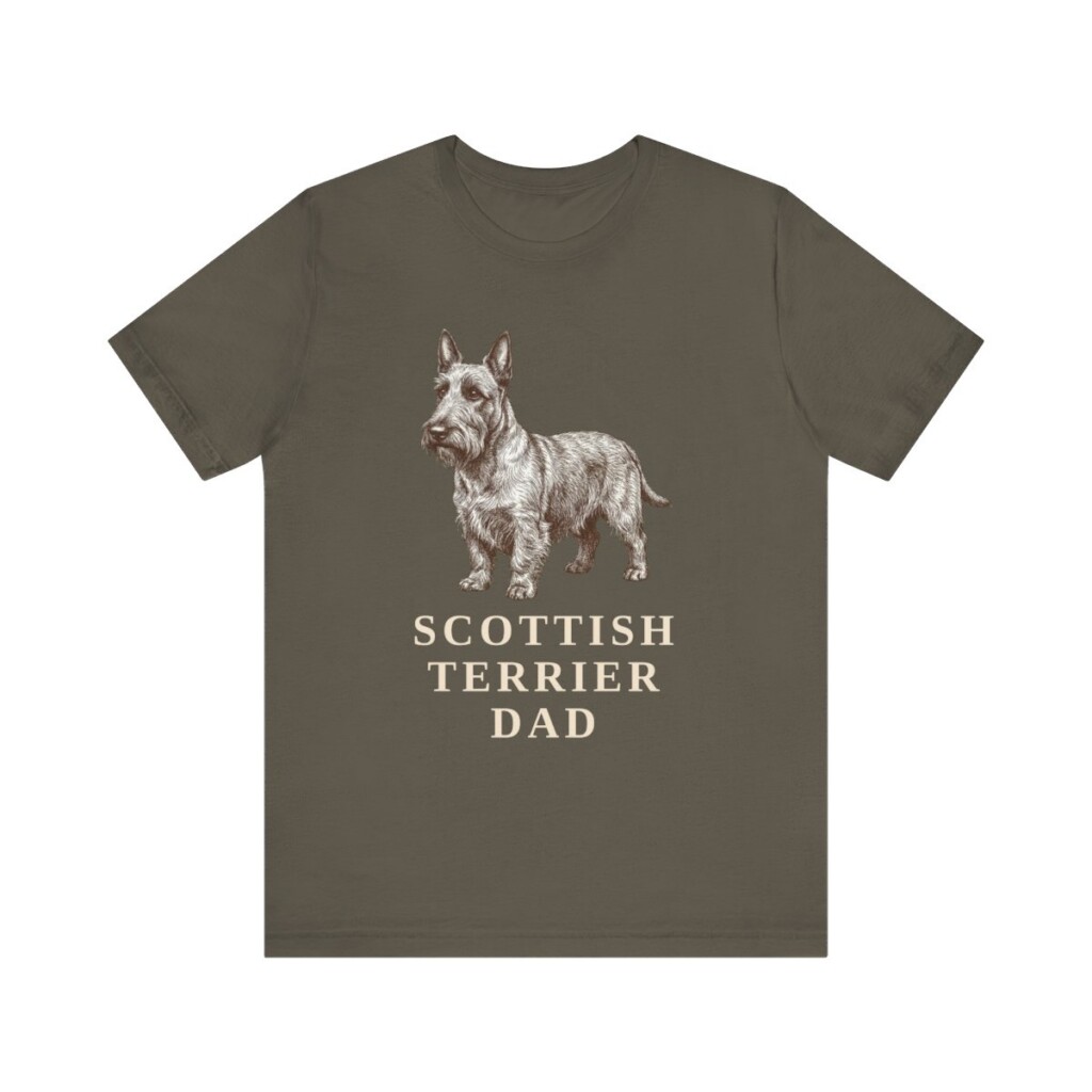Scottish Terrier Dad Shirt, Vintage Dog Sketch Tee, Dog Dad Gift Scottish Terrier Dad Shirt, Vintage Dog Sketch Tee, Dog Dad Gift