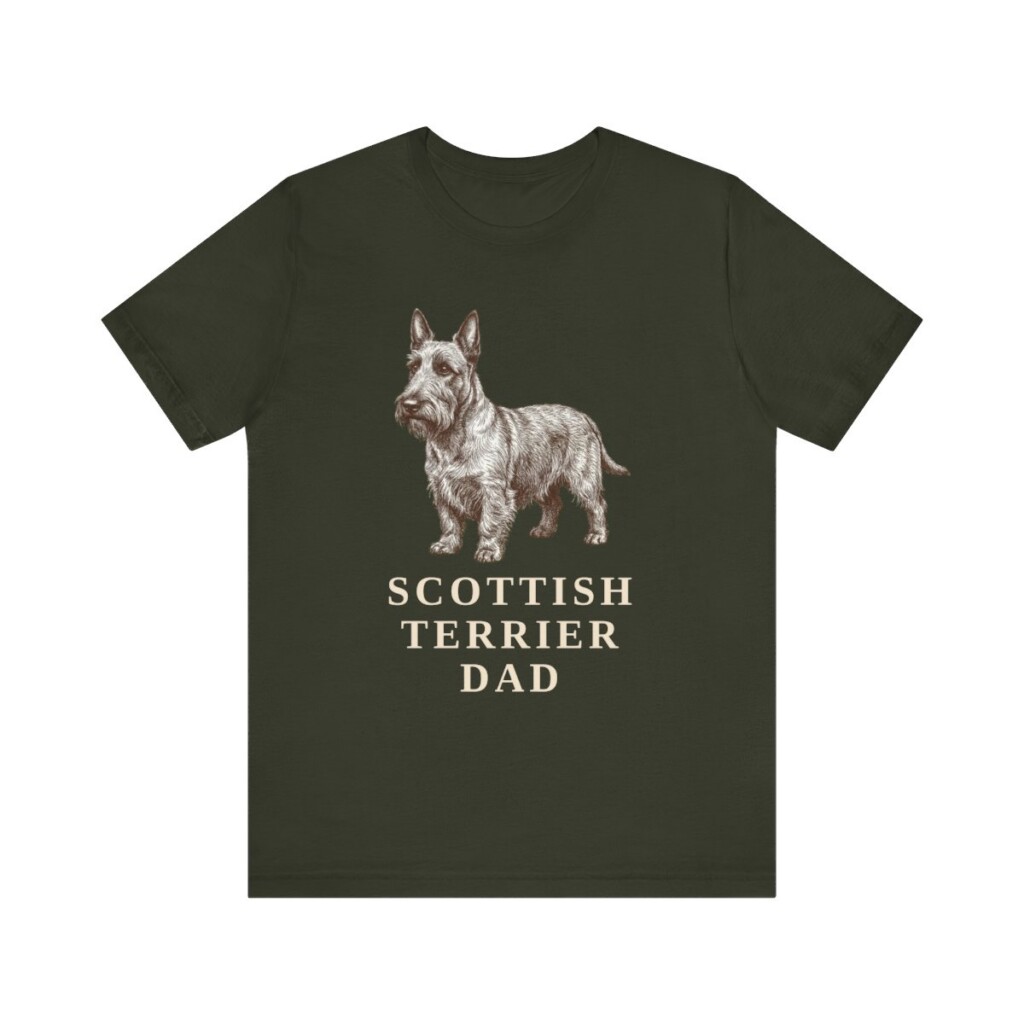 Scottish Terrier Dad Shirt, Vintage Dog Sketch Tee, Dog Dad Gift Scottish Terrier Dad Shirt, Vintage Dog Sketch Tee, Dog Dad Gift