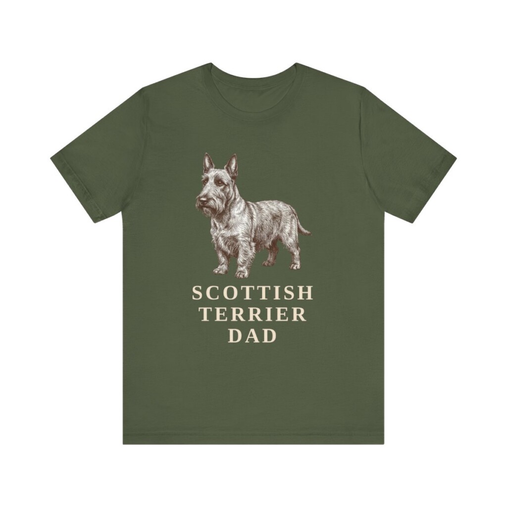 Scottish Terrier Dad Shirt, Vintage Dog Sketch Tee, Dog Dad Gift Scottish Terrier Dad Shirt, Vintage Dog Sketch Tee, Dog Dad Gift