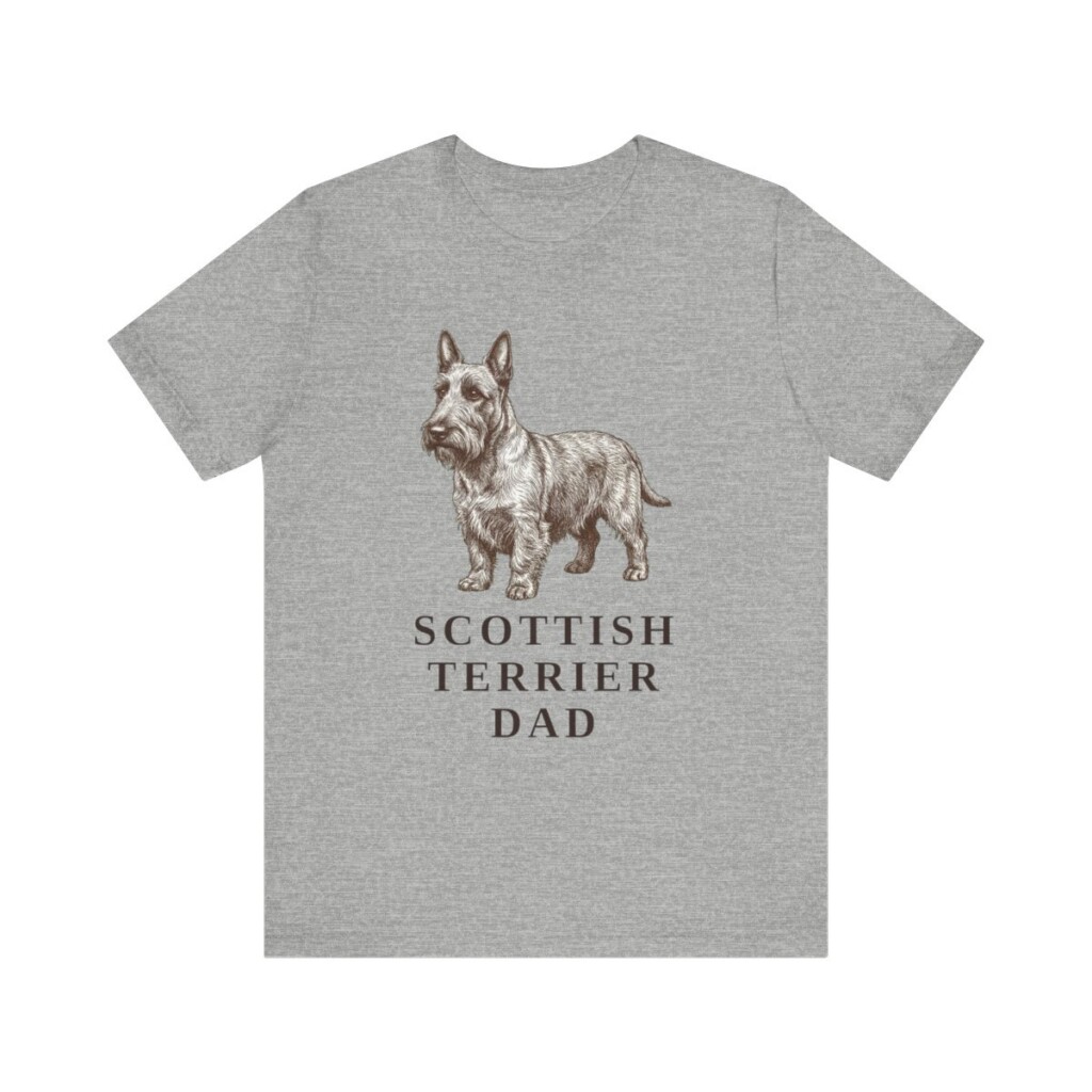 Scottish Terrier Dad Shirt, Vintage Dog Sketch Tee, Dog Dad Gift Scottish Terrier Dad Shirt, Vintage Dog Sketch Tee, Dog Dad Gift