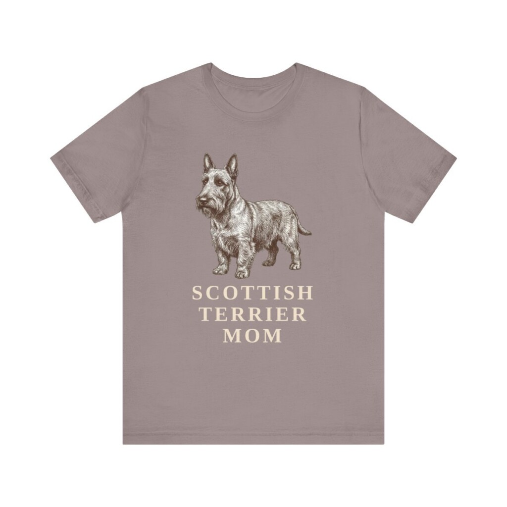 Scottish Terrier Mom Shirt, Vintage Dog Sketch Tee, Dog Mom Gift