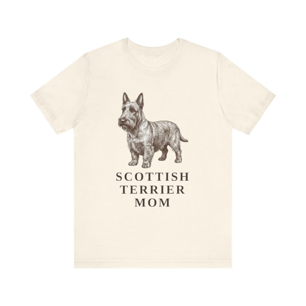 Scottish Terrier Mom Shirt, Vintage Dog Sketch Tee, Dog Mom Gift