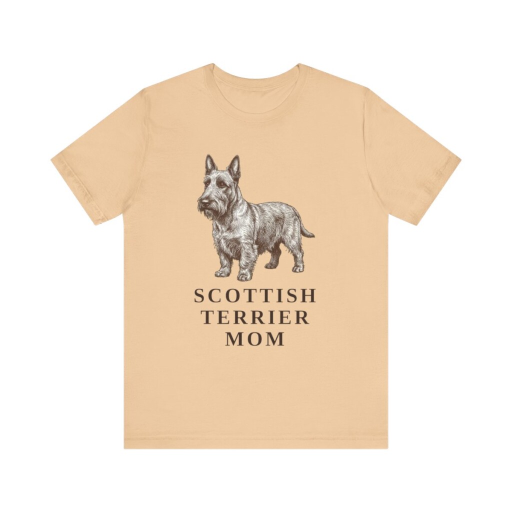 Scottish Terrier Mom Shirt, Vintage Dog Sketch Tee, Dog Mom Gift