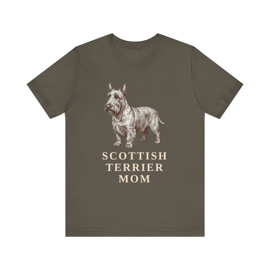 Scottish Terrier Mom Shirt, Vintage Dog Sketch Tee, Dog Mom Gift
