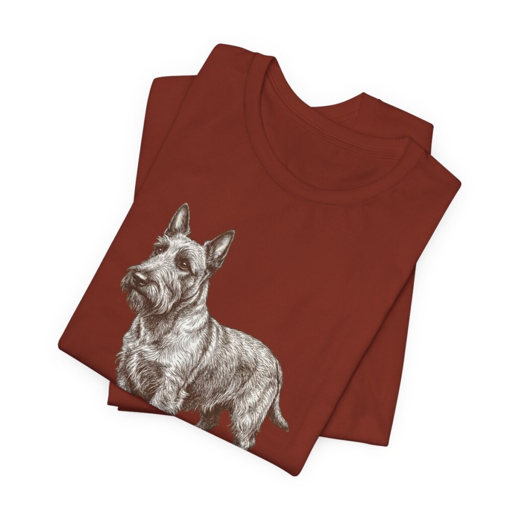 Scottish Terrier Mom Shirt, Vintage Dog Sketch Tee, Dog Mom Gift