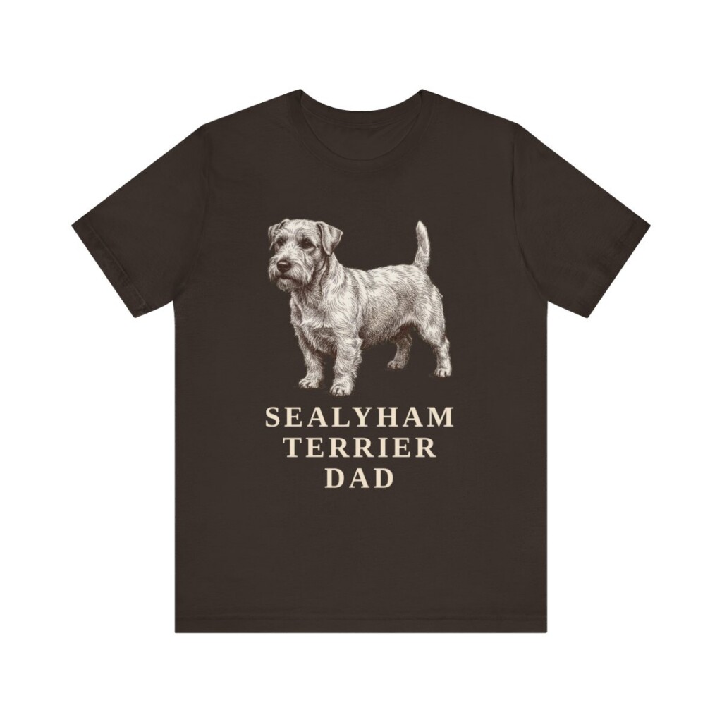 Sealyham Terrier Dad Shirt, Vintage Dog Sketch Tee, Dog Dad Gift Sealyham Terrier Dad Shirt, Vintage Dog Sketch Tee, Dog Dad Gift