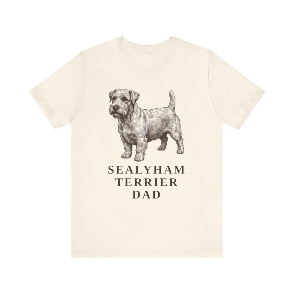 Sealyham Terrier Dad Shirt, Vintage Dog Sketch Tee, Dog Dad Gift Sealyham Terrier Dad Shirt, Vintage Dog Sketch Tee, Dog Dad Gift