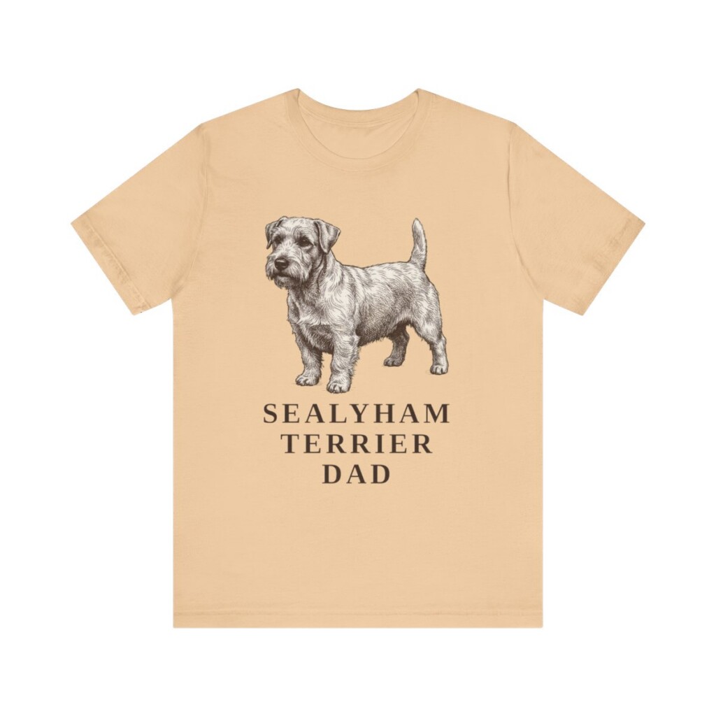 Sealyham Terrier Dad Shirt, Vintage Dog Sketch Tee, Dog Dad Gift Sealyham Terrier Dad Shirt, Vintage Dog Sketch Tee, Dog Dad Gift