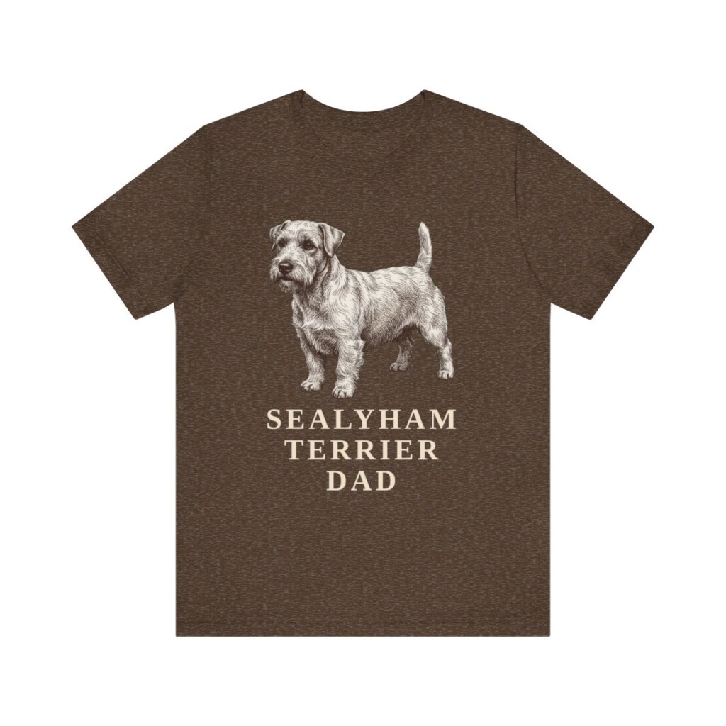 Sealyham Terrier Dad Shirt, Vintage Dog Sketch Tee, Dog Dad Gift Sealyham Terrier Dad Shirt, Vintage Dog Sketch Tee, Dog Dad Gift