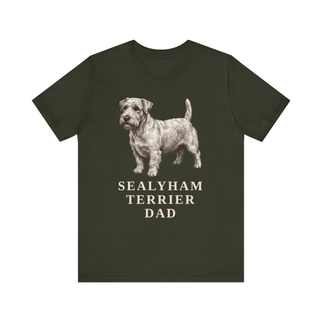 Sealyham Terrier Dad Shirt, Vintage Dog Sketch Tee, Dog Dad Gift Sealyham Terrier Dad Shirt, Vintage Dog Sketch Tee, Dog Dad Gift