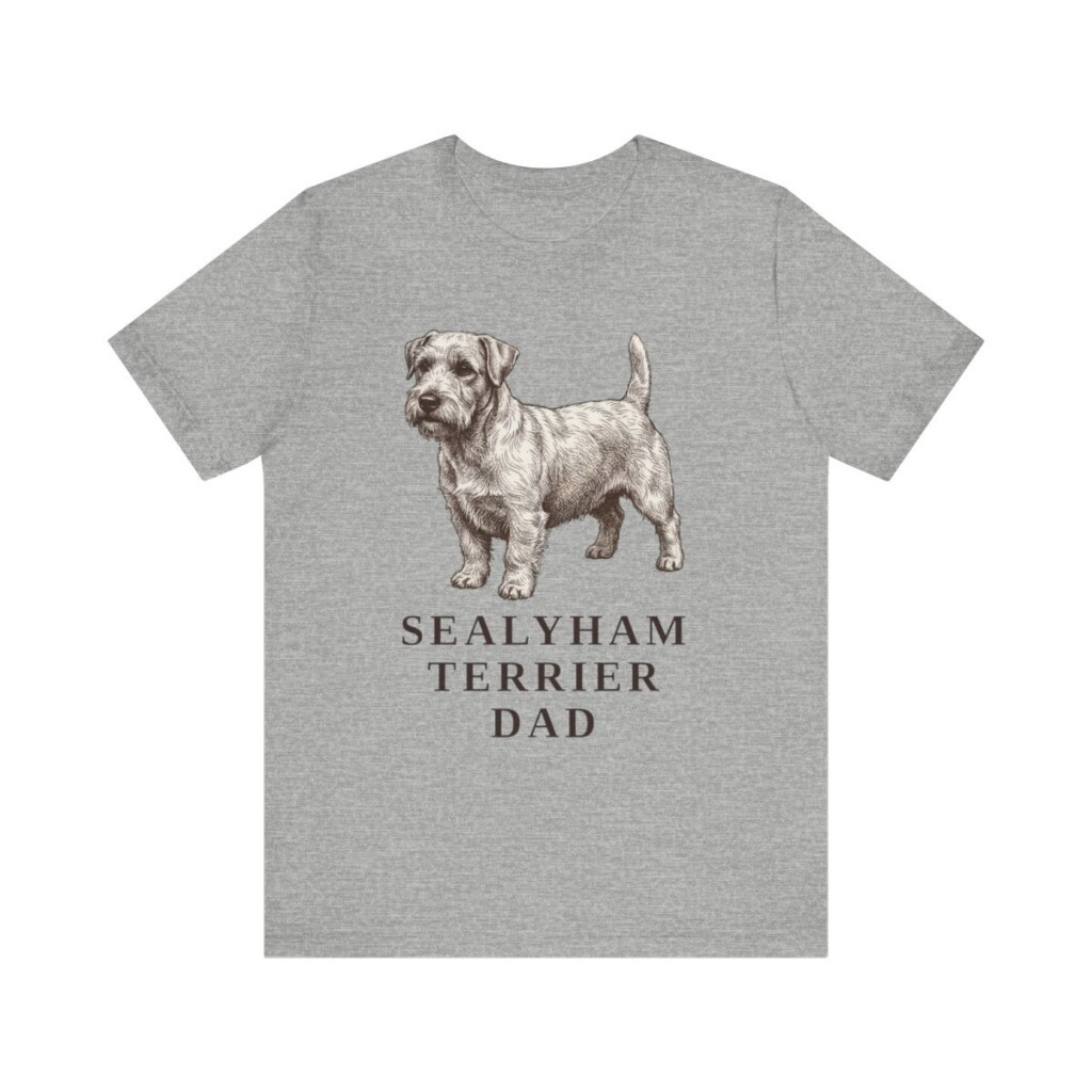 Sealyham Terrier Dad Shirt, Vintage Dog Sketch Tee, Dog Dad Gift Sealyham Terrier Dad Shirt, Vintage Dog Sketch Tee, Dog Dad Gift