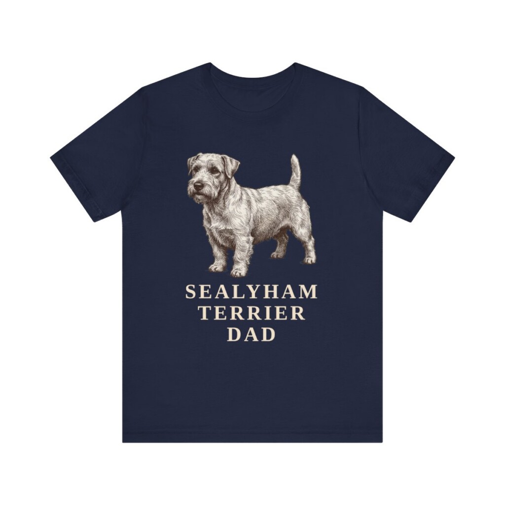 Sealyham Terrier Dad Shirt, Vintage Dog Sketch Tee, Dog Dad Gift Sealyham Terrier Dad Shirt, Vintage Dog Sketch Tee, Dog Dad Gift