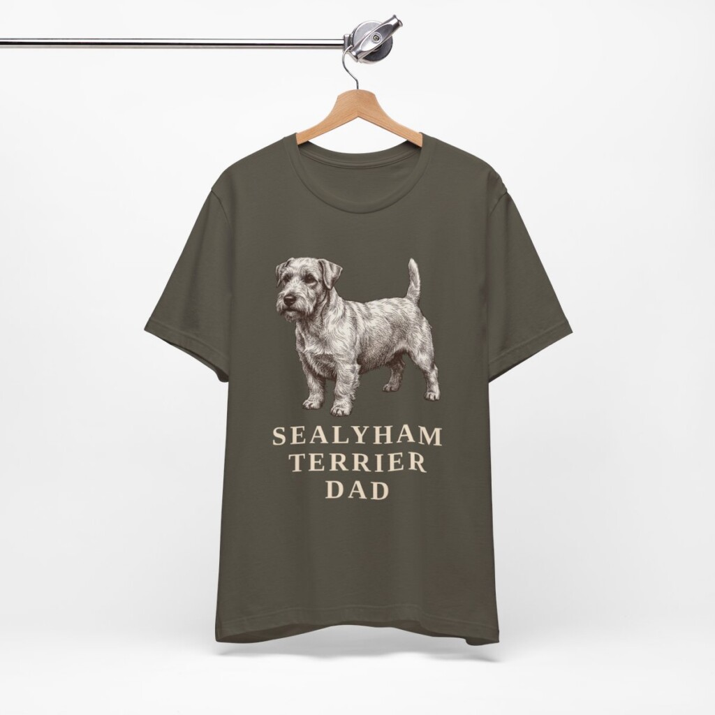 Sealyham Terrier Dad Shirt, Vintage Dog Sketch Tee, Dog Dad Gift Sealyham Terrier Dad Shirt, Vintage Dog Sketch Tee, Dog Dad Gift