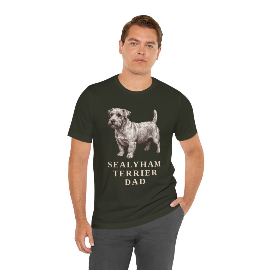 Sealyham Terrier Dad Shirt, Vintage Dog Sketch Tee, Dog Dad Gift Sealyham Terrier Dad Shirt, Vintage Dog Sketch Tee, Dog Dad Gift
