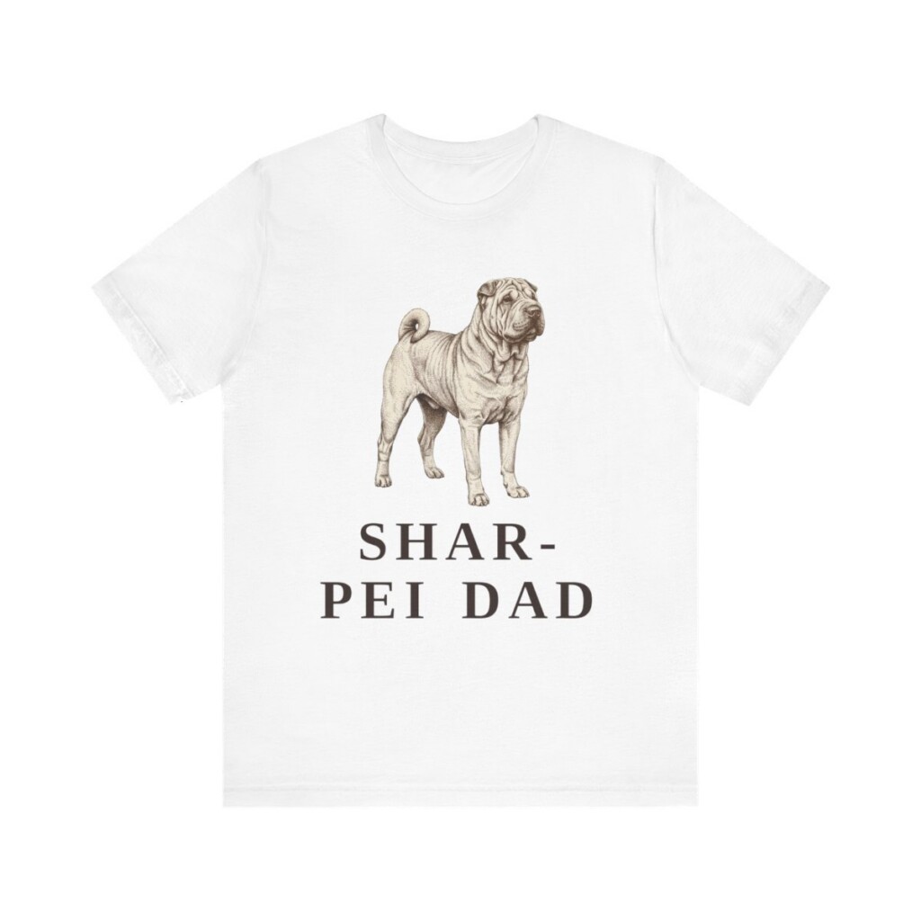 Shar-Pei Dad Shirt, Vintage Dog Sketch Tee, Dog Dad Gift Shar-Pei Dad Shirt, Vintage Dog Sketch Tee, Dog Dad Gift