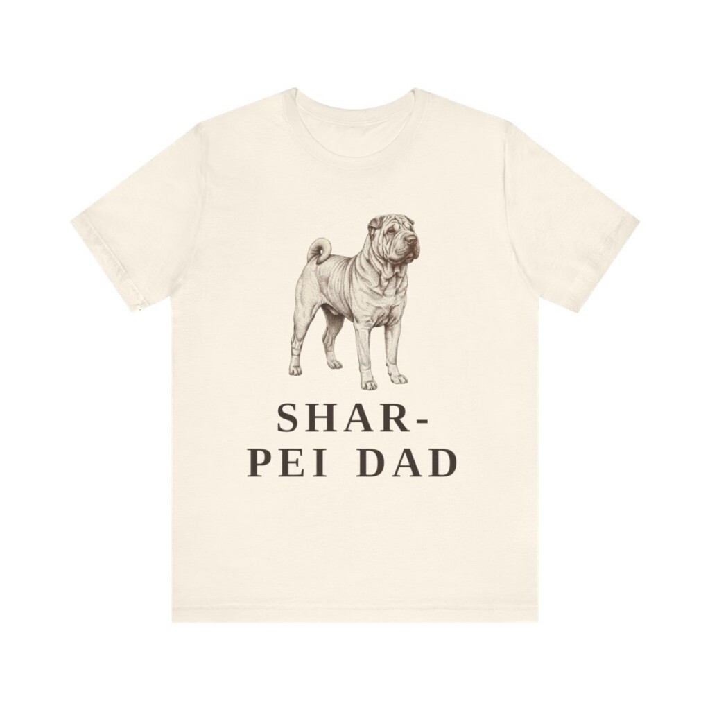 Shar-Pei Dad Shirt, Vintage Dog Sketch Tee, Dog Dad Gift Shar-Pei Dad Shirt, Vintage Dog Sketch Tee, Dog Dad Gift