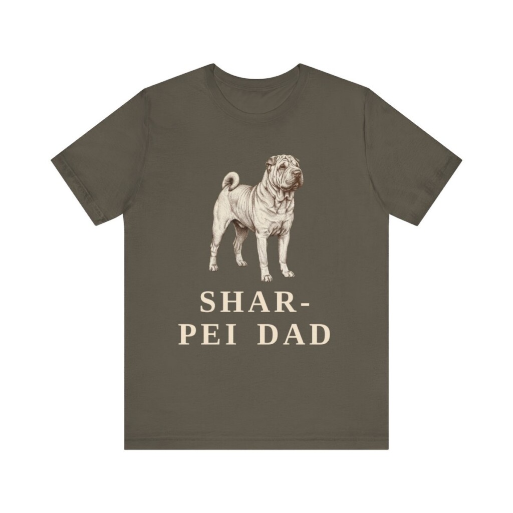 Shar-Pei Dad Shirt, Vintage Dog Sketch Tee, Dog Dad Gift Shar-Pei Dad Shirt, Vintage Dog Sketch Tee, Dog Dad Gift