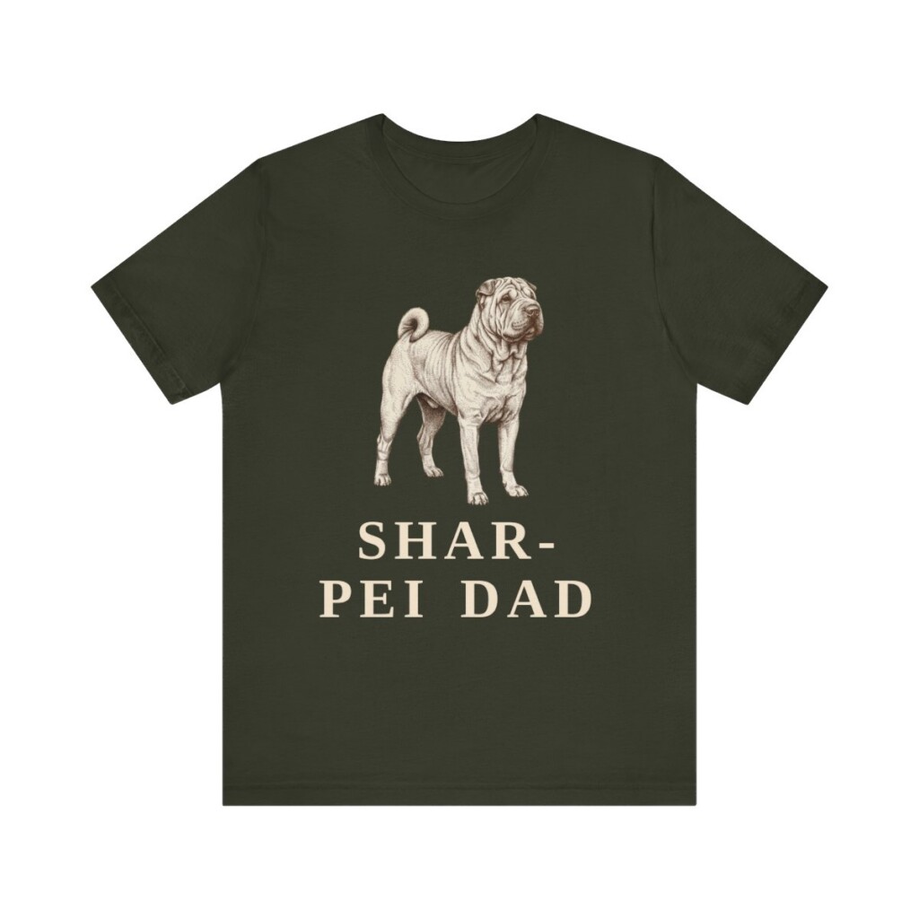 Shar-Pei Dad Shirt, Vintage Dog Sketch Tee, Dog Dad Gift Shar-Pei Dad Shirt, Vintage Dog Sketch Tee, Dog Dad Gift