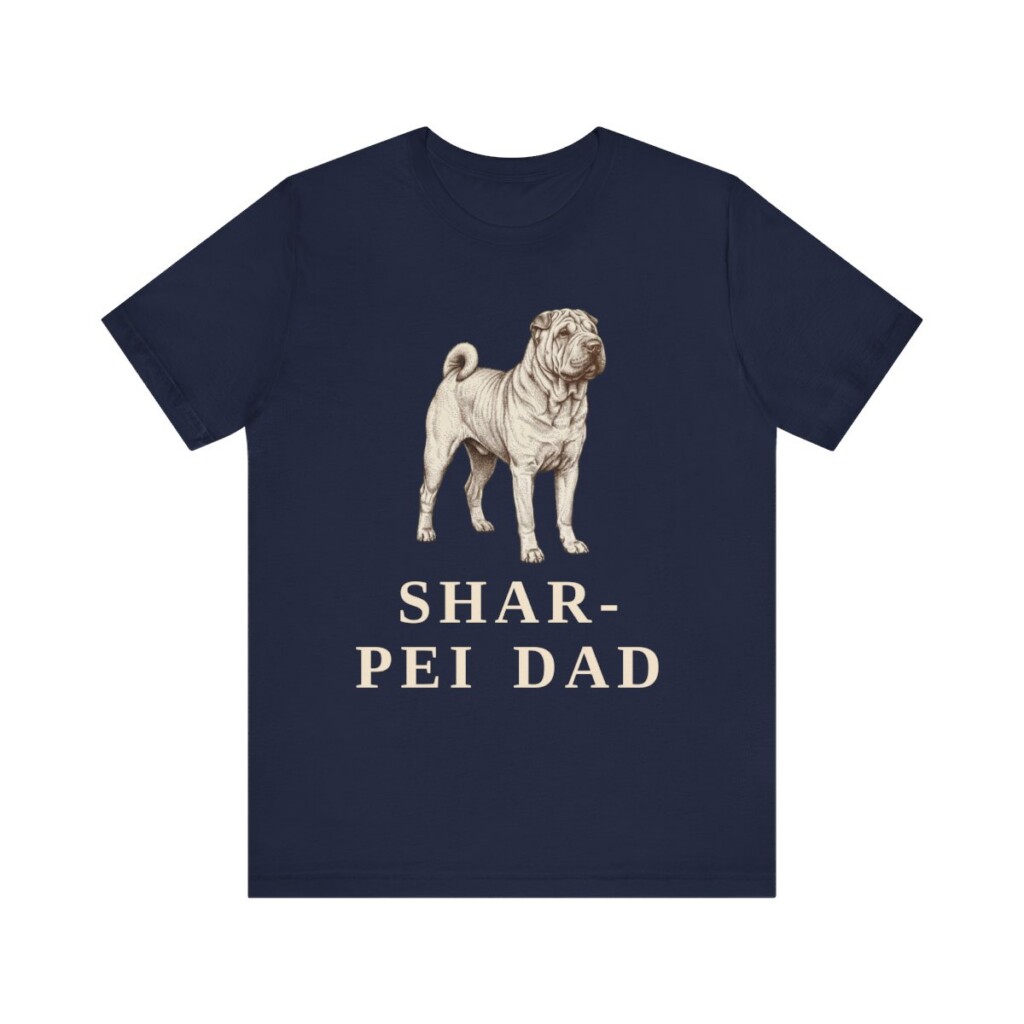 Shar-Pei Dad Shirt, Vintage Dog Sketch Tee, Dog Dad Gift Shar-Pei Dad Shirt, Vintage Dog Sketch Tee, Dog Dad Gift