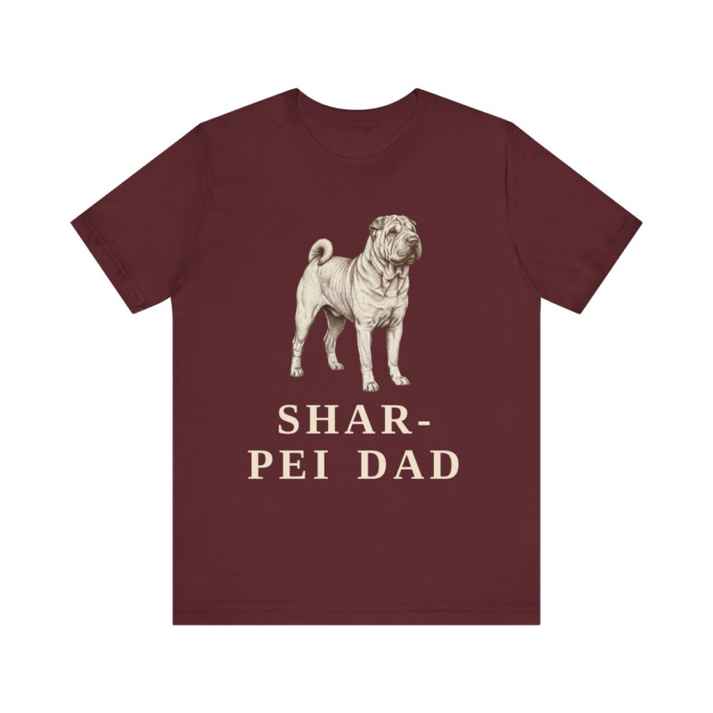 Shar-Pei Dad Shirt, Vintage Dog Sketch Tee, Dog Dad Gift Shar-Pei Dad Shirt, Vintage Dog Sketch Tee, Dog Dad Gift