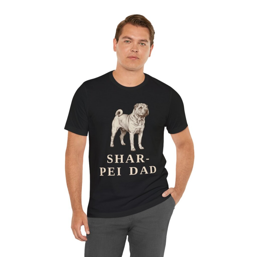 Shar-Pei Dad Shirt, Vintage Dog Sketch Tee, Dog Dad Gift Shar-Pei Dad Shirt, Vintage Dog Sketch Tee, Dog Dad Gift