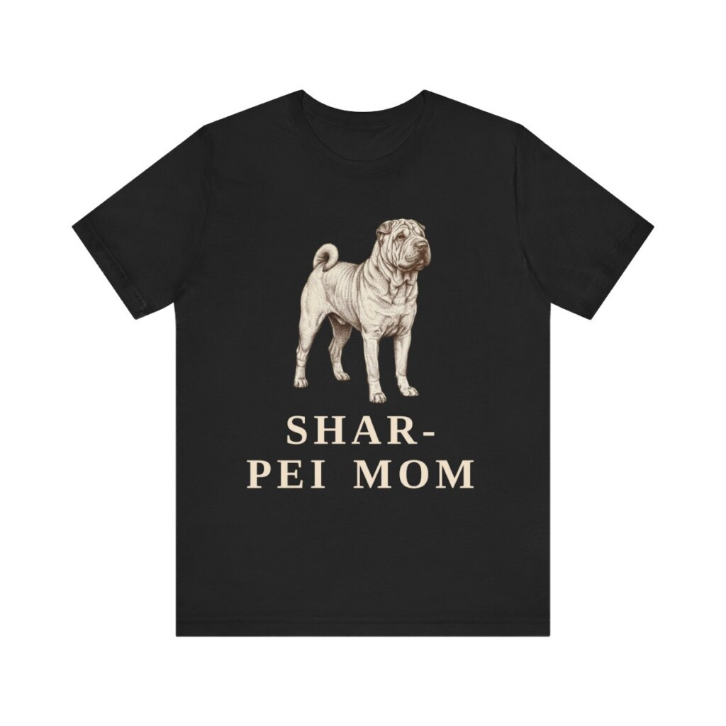 Shar-Pei Mom Shirt, Vintage Dog Sketch Tee, Dog Mom Gift