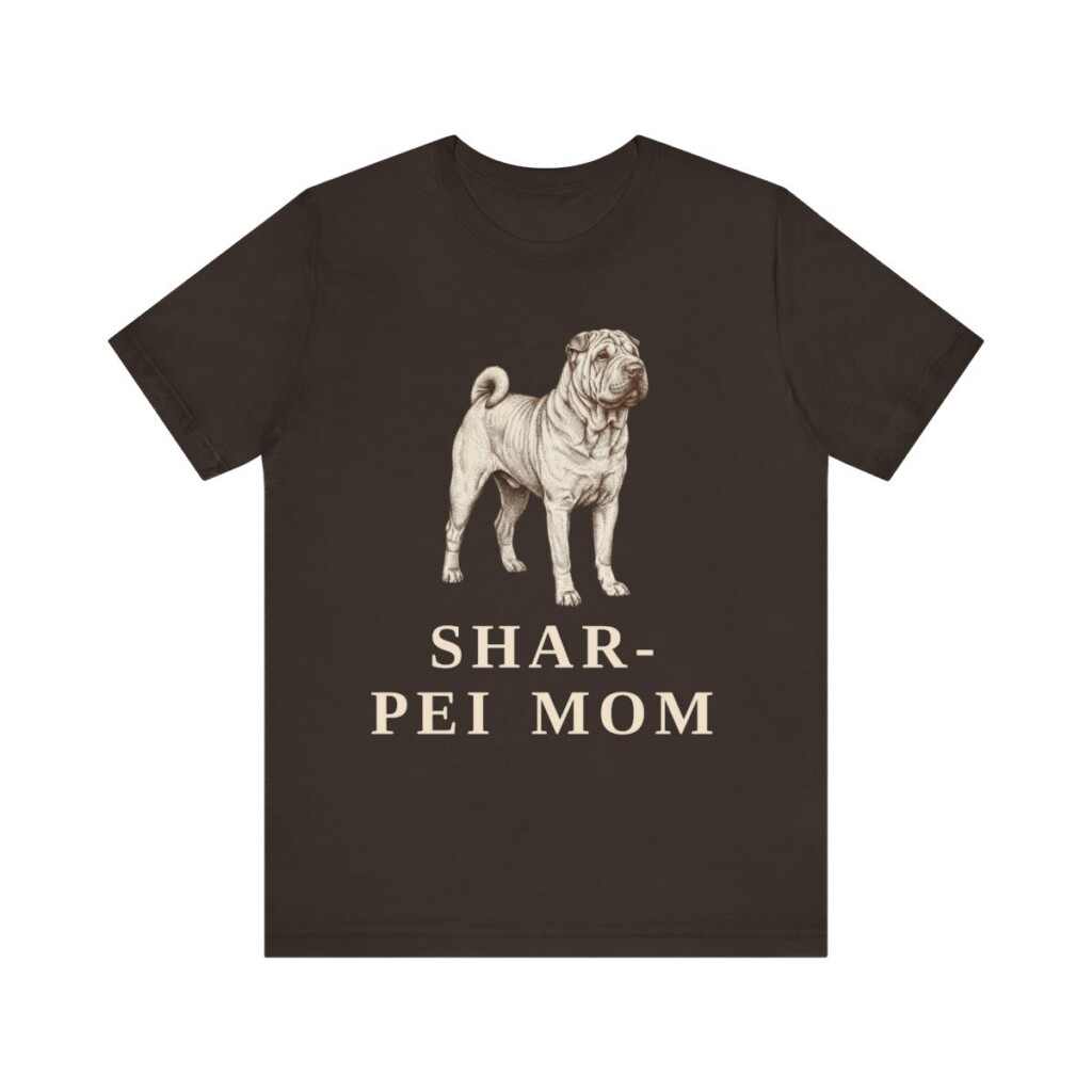 Shar-Pei Mom Shirt, Vintage Dog Sketch Tee, Dog Mom Gift
