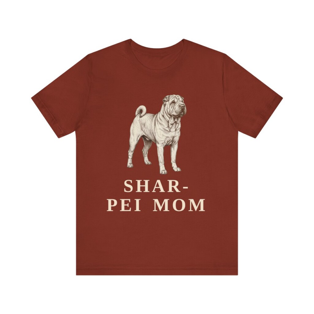 Shar-Pei Mom Shirt, Vintage Dog Sketch Tee, Dog Mom Gift