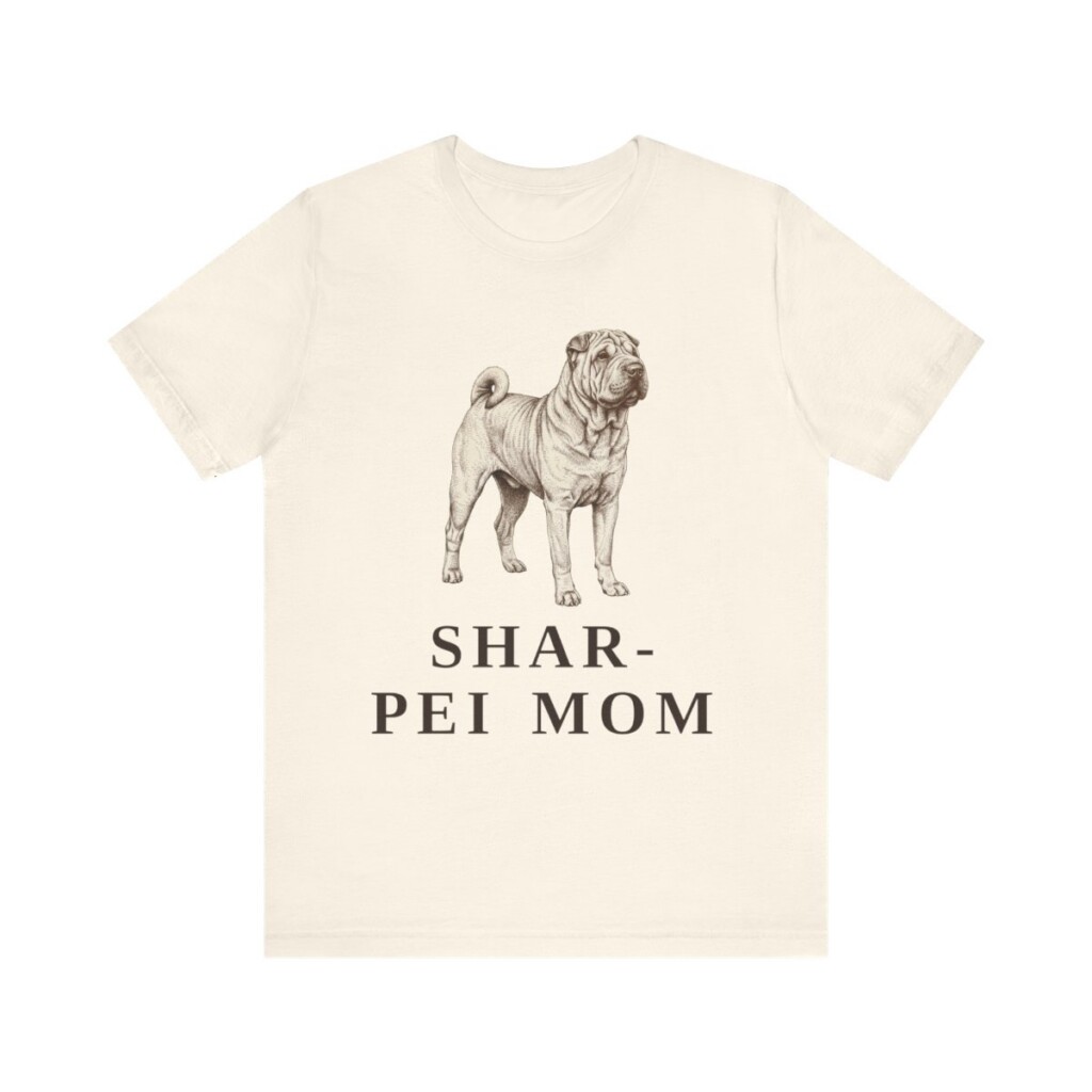 Shar-Pei Mom Shirt, Vintage Dog Sketch Tee, Dog Mom Gift