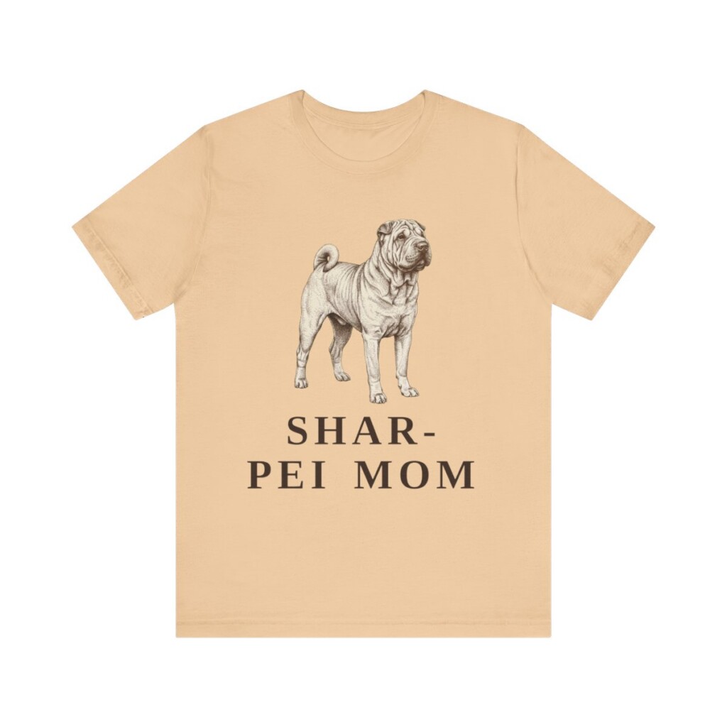 Shar-Pei Mom Shirt, Vintage Dog Sketch Tee, Dog Mom Gift