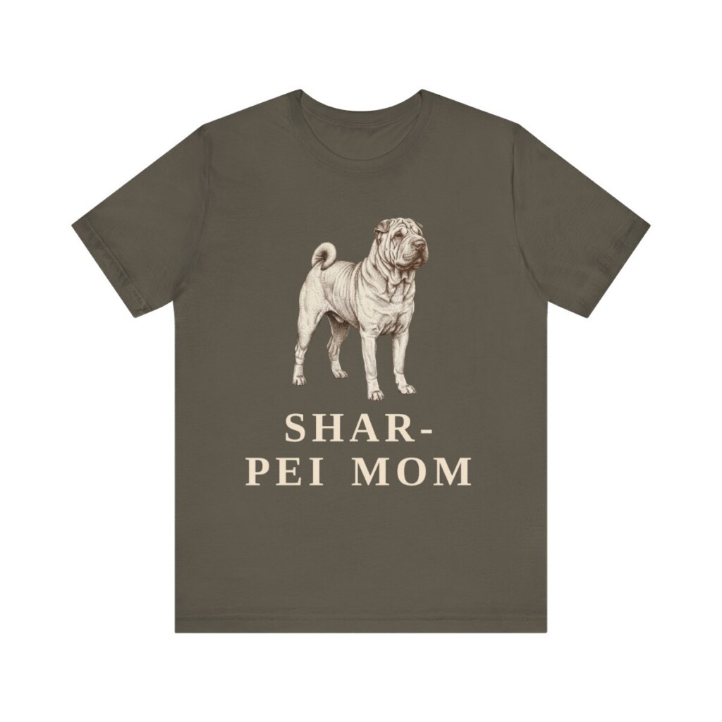 Shar-Pei Mom Shirt, Vintage Dog Sketch Tee, Dog Mom Gift