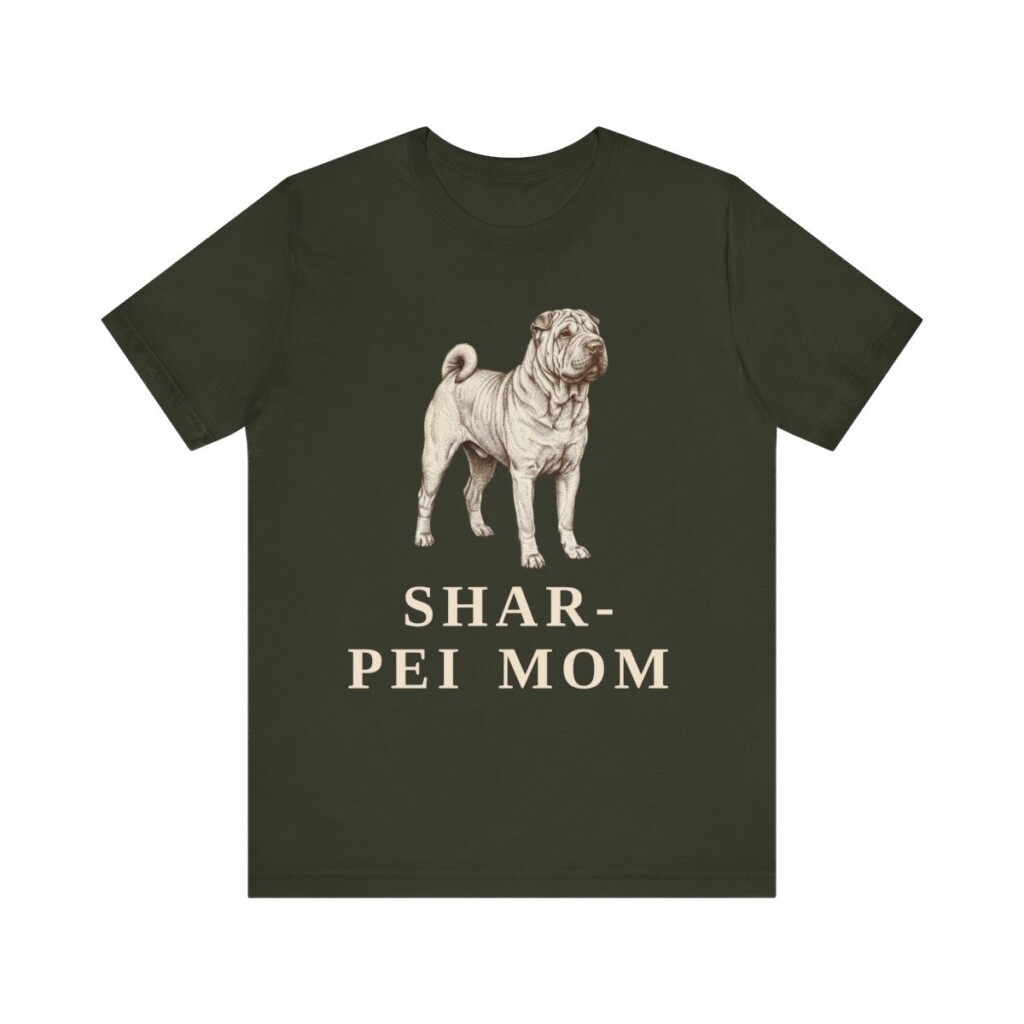 Shar-Pei Mom Shirt, Vintage Dog Sketch Tee, Dog Mom Gift