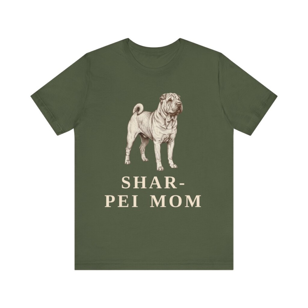 Shar-Pei Mom Shirt, Vintage Dog Sketch Tee, Dog Mom Gift