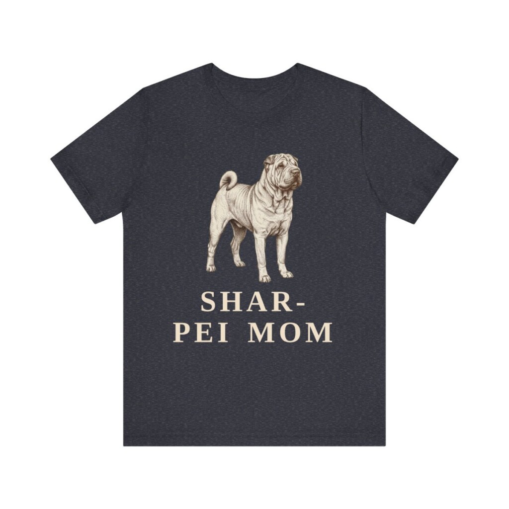 Shar-Pei Mom Shirt, Vintage Dog Sketch Tee, Dog Mom Gift