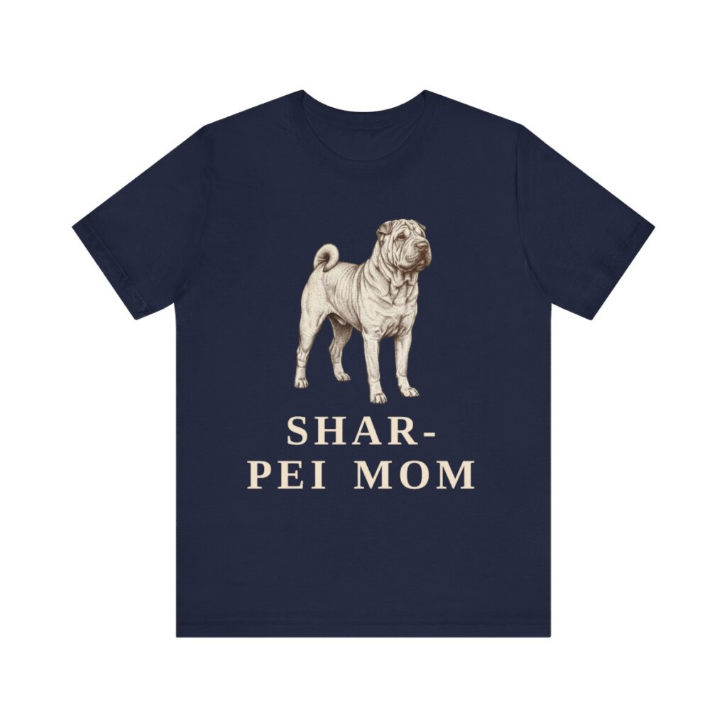 Shar-Pei Mom Shirt, Vintage Dog Sketch Tee, Dog Mom Gift