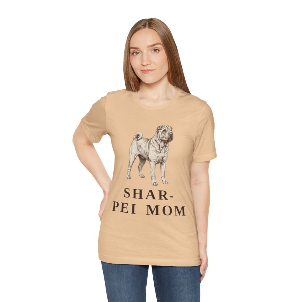 Shar-Pei Mom Shirt, Vintage Dog Sketch Tee, Dog Mom Gift