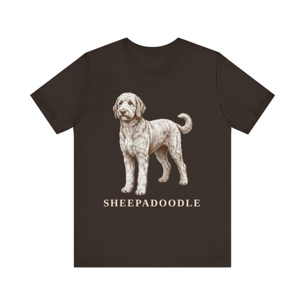 Sheepadoodle Lover Shirt, Vintage Dog Sketch Tee, Dog Lover Gift