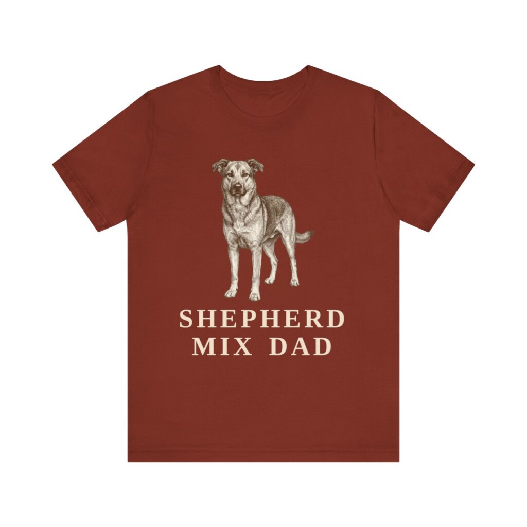 Shepherd Mix Dad Shirt, Vintage Dog Sketch Tee, Dog Dad Gift