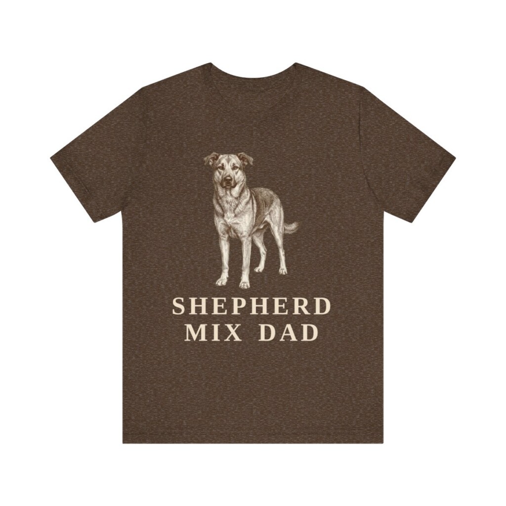 Shepherd Mix Dad Shirt, Vintage Dog Sketch Tee, Dog Dad Gift