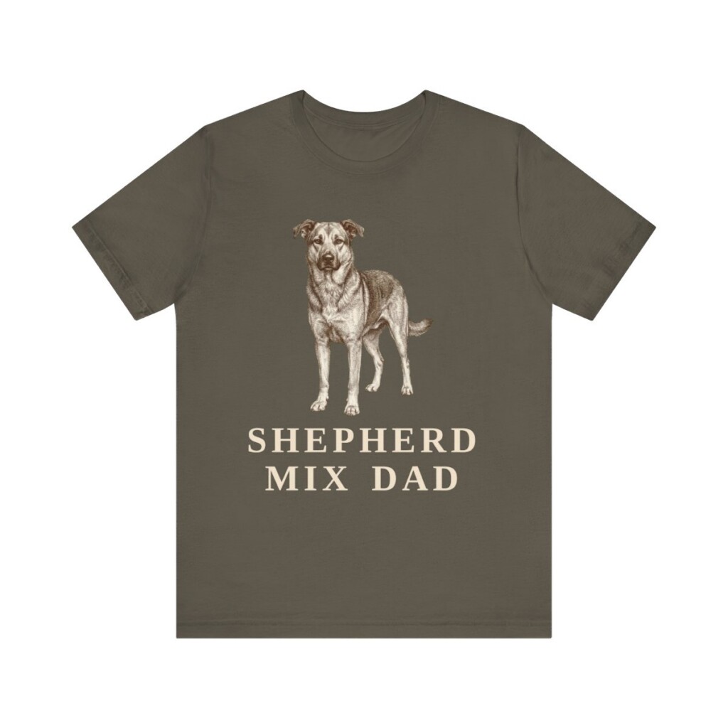 Shepherd Mix Dad Shirt, Vintage Dog Sketch Tee, Dog Dad Gift
