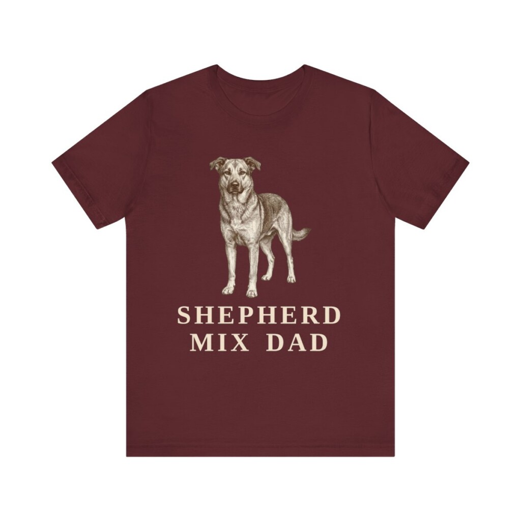 Shepherd Mix Dad Shirt, Vintage Dog Sketch Tee, Dog Dad Gift