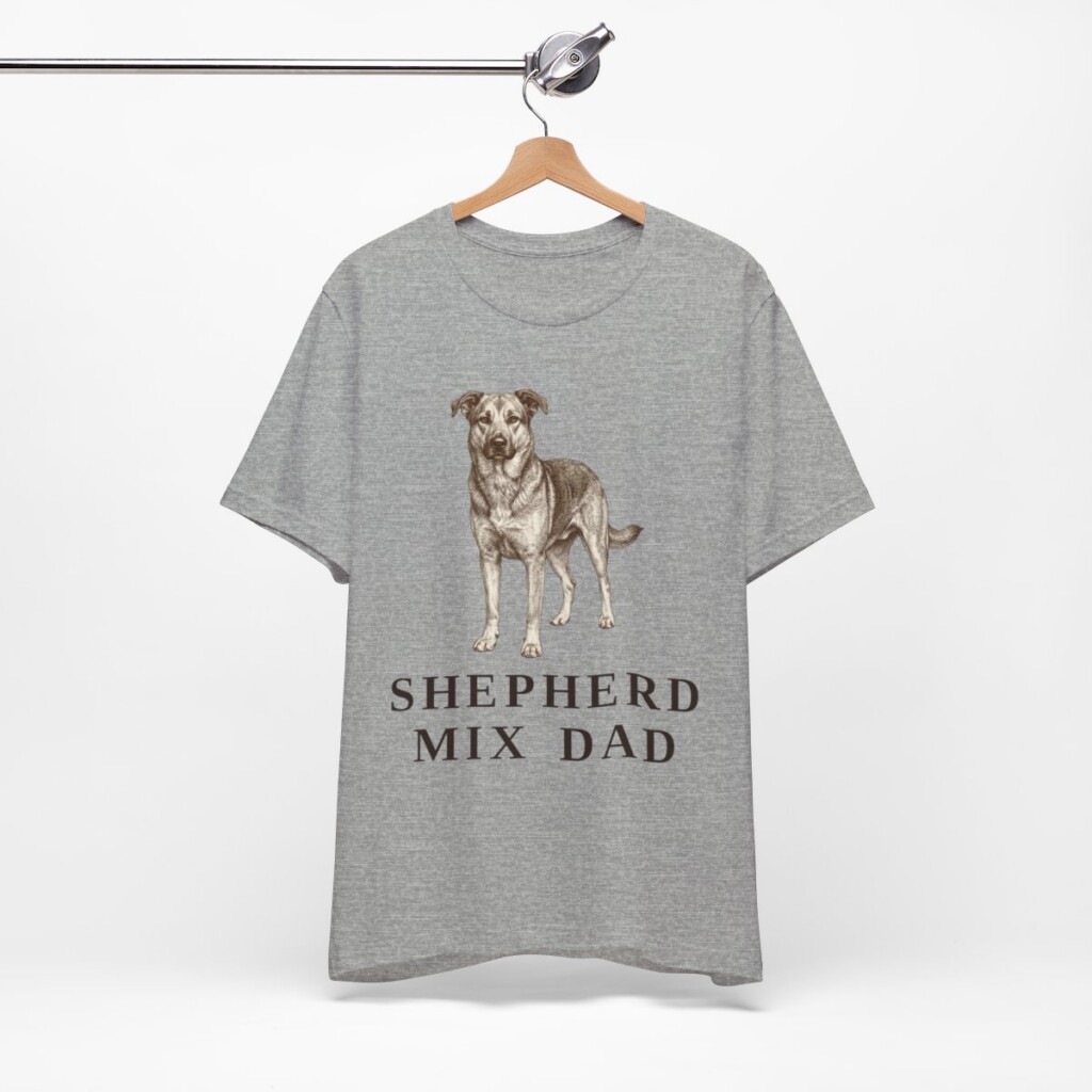 Shepherd Mix Dad Shirt, Vintage Dog Sketch Tee, Dog Dad Gift