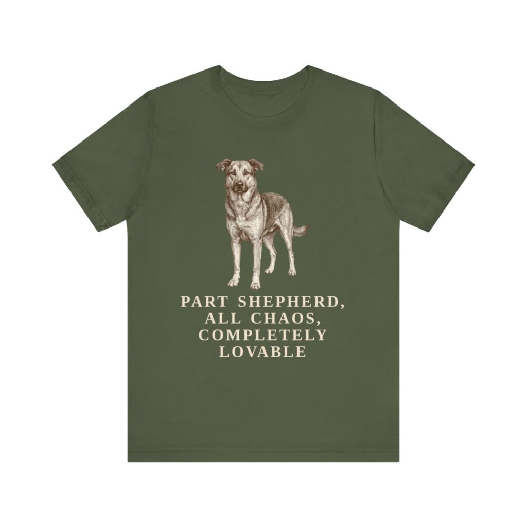 Shepherd Mix Humor Shirt, Vintage Dog Sketch Tee, Dog Humor Gift