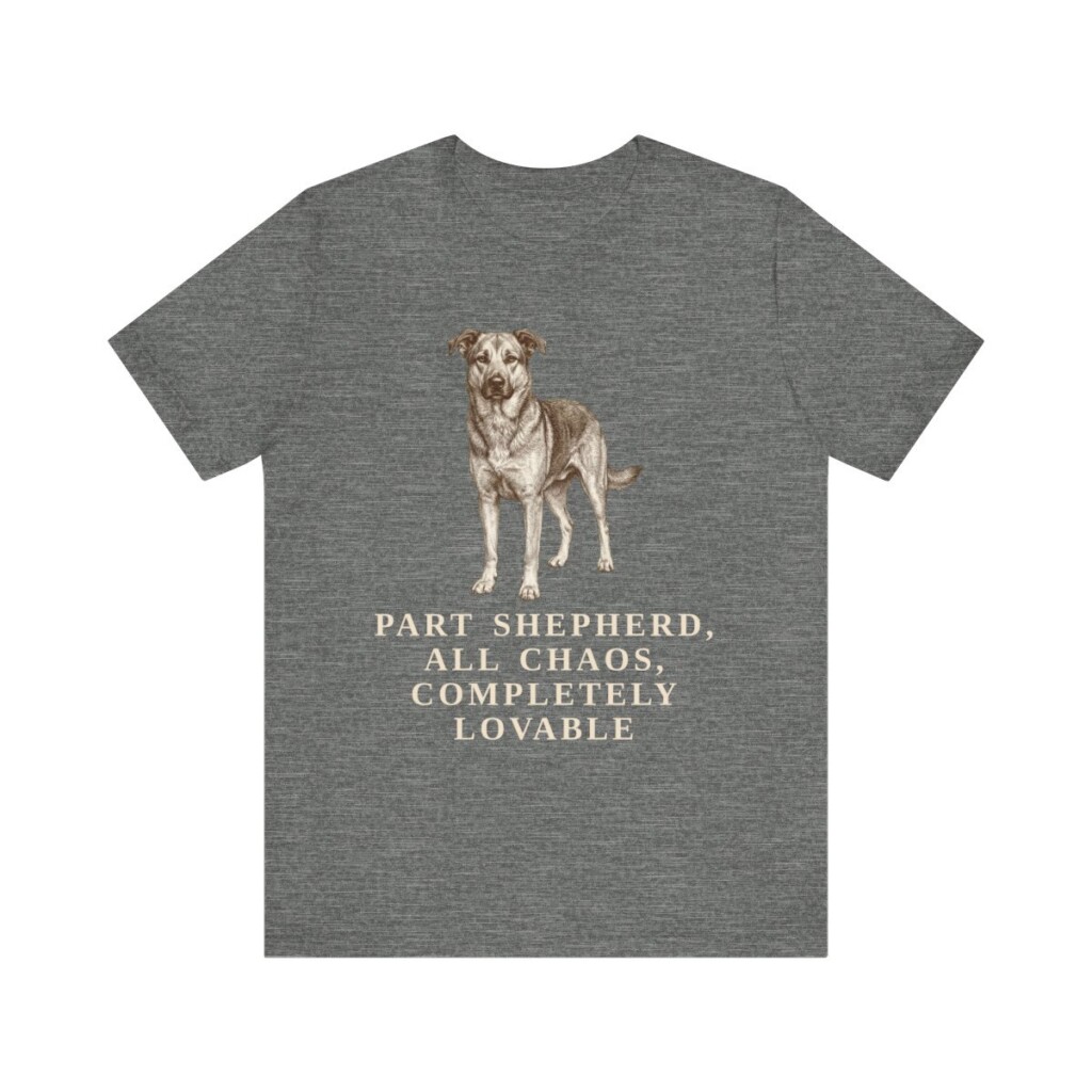 Shepherd Mix Humor Shirt, Vintage Dog Sketch Tee, Dog Humor Gift