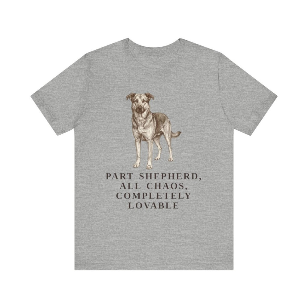 Shepherd Mix Humor Shirt, Vintage Dog Sketch Tee, Dog Humor Gift