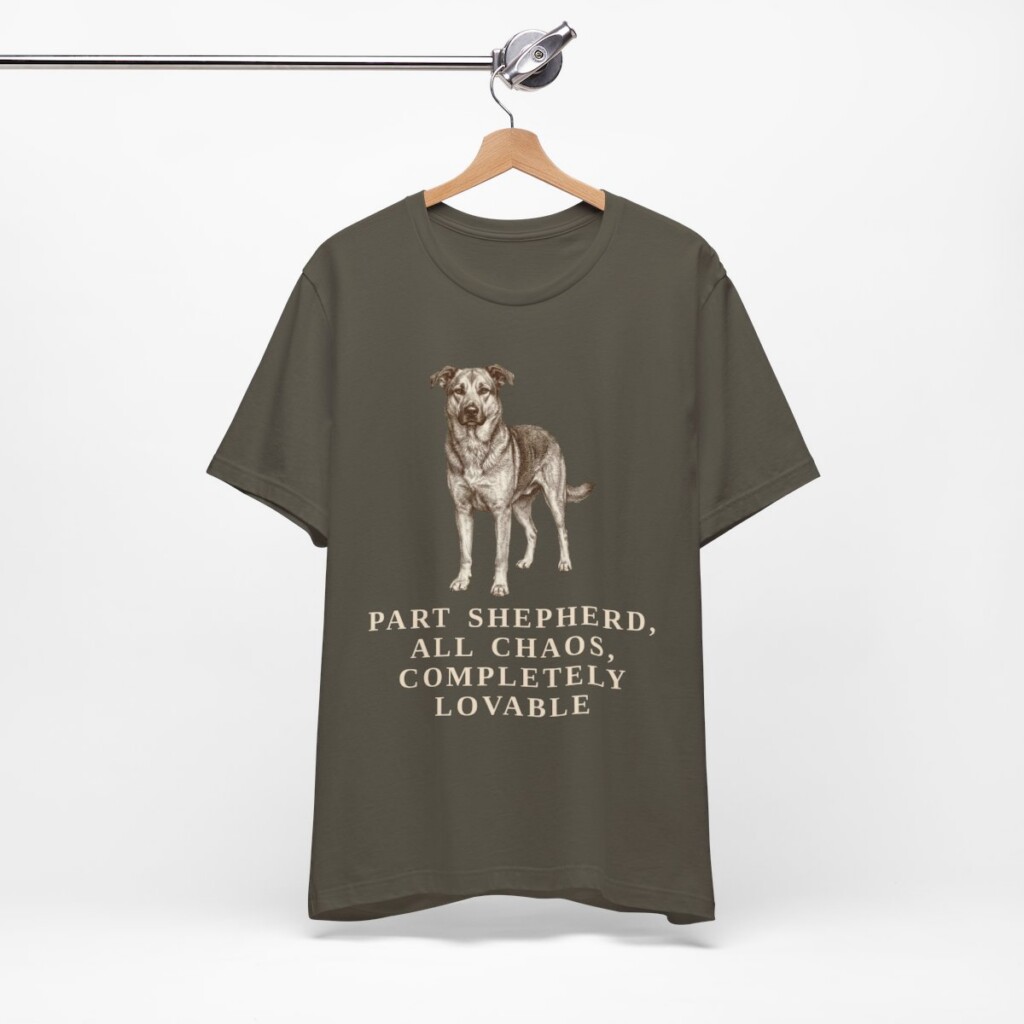 Shepherd Mix Humor Shirt, Vintage Dog Sketch Tee, Dog Humor Gift