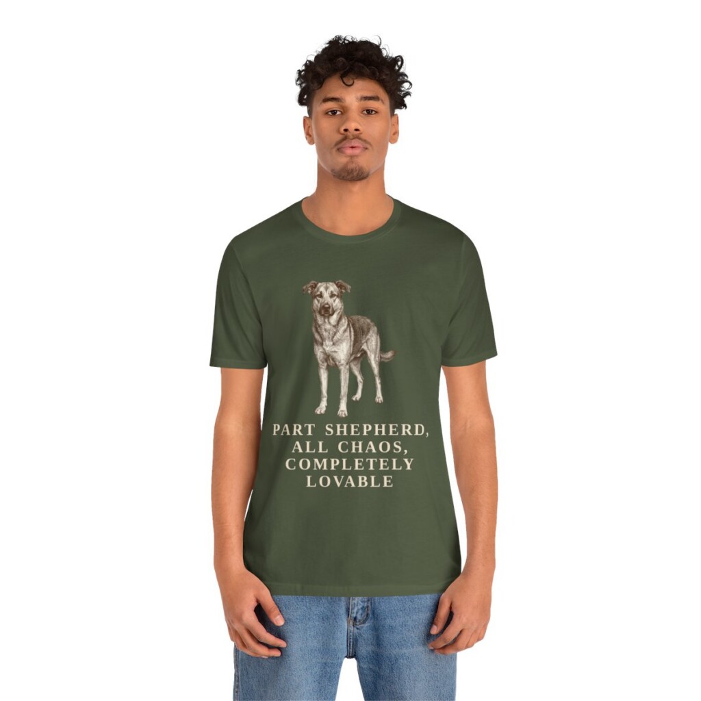 Shepherd Mix Humor Shirt, Vintage Dog Sketch Tee, Dog Humor Gift