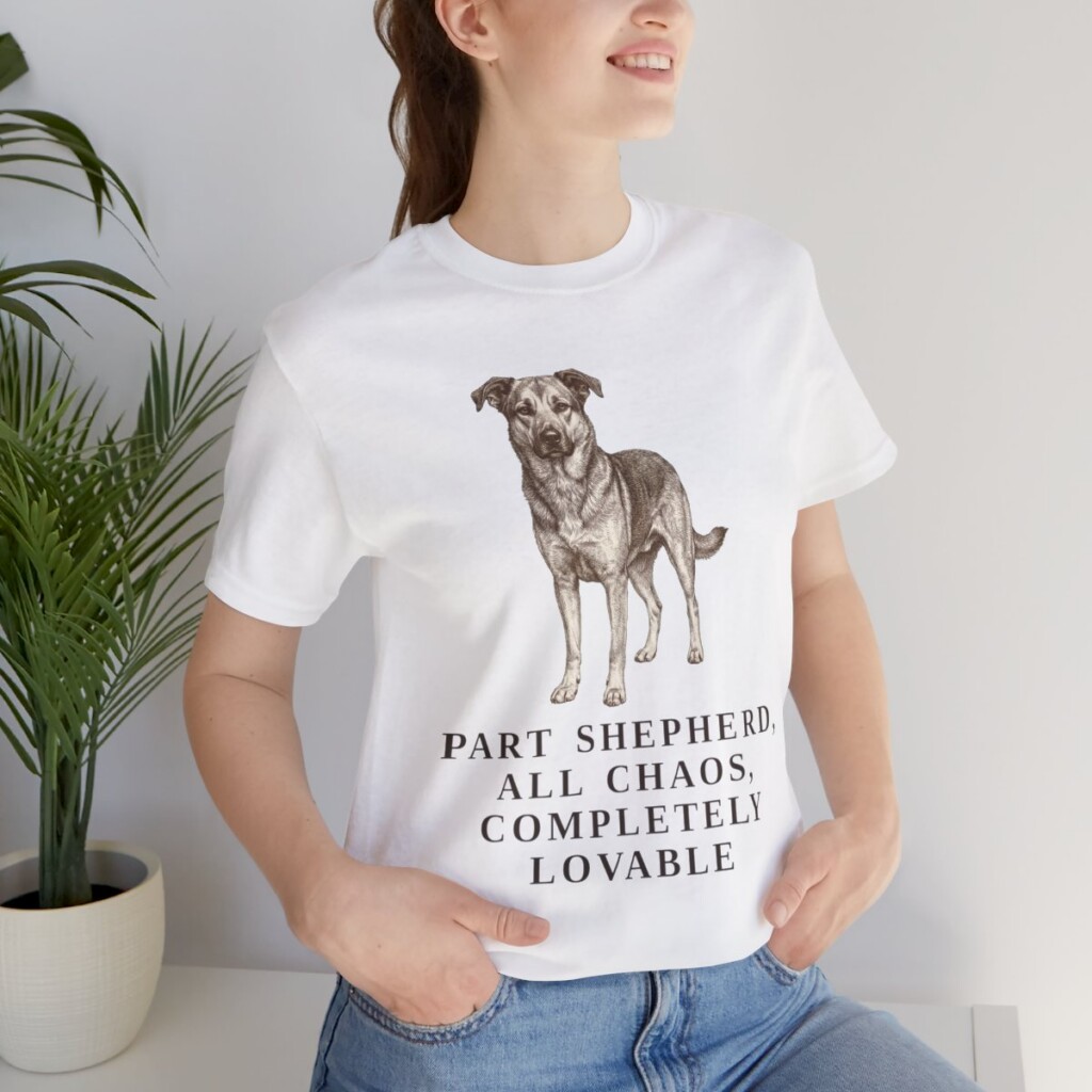 Shepherd Mix Humor Shirt, Vintage Dog Sketch Tee, Dog Humor Gift