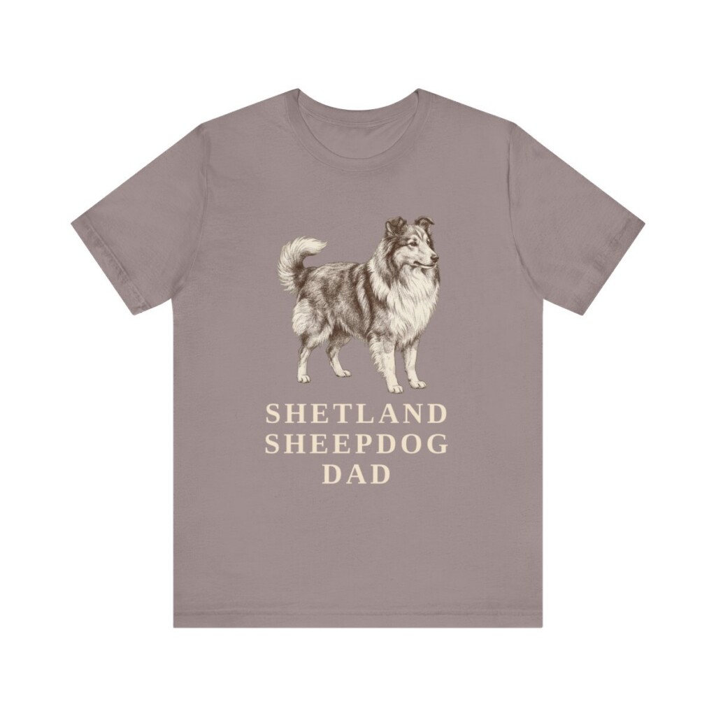 Shetland Sheepdog Dad Shirt, Vintage Dog Sketch Tee, Dog Dad Gift